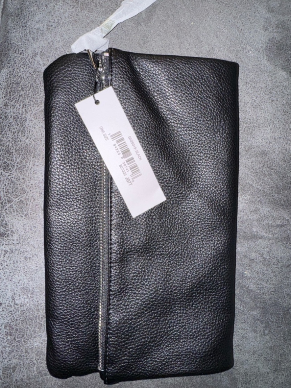 Classic Black Leather Clutch - Sleek Everyday Organizer